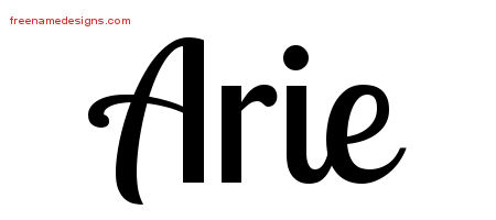 Handwritten Name Tattoo Designs Arie Free Download