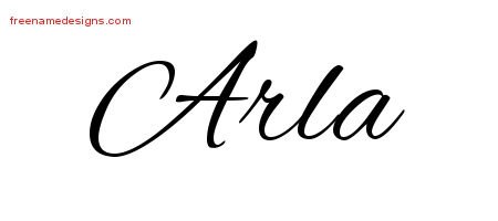 Cursive Name Tattoo Designs Arla Download Free