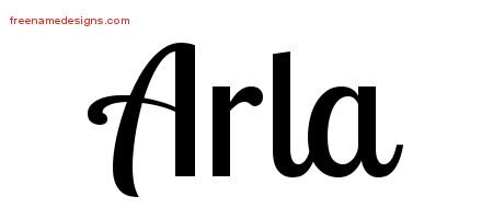 Handwritten Name Tattoo Designs Arla Free Download