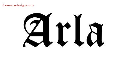 Blackletter Name Tattoo Designs Arla Graphic Download
