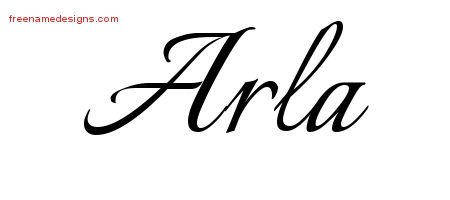 Calligraphic Name Tattoo Designs Arla Download Free