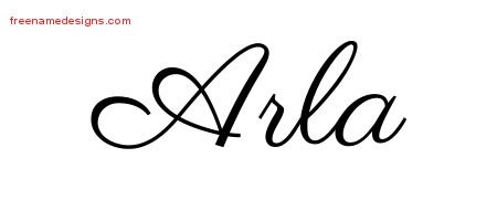 Classic Name Tattoo Designs Arla Graphic Download