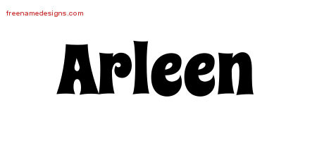 Groovy Name Tattoo Designs Arleen Free Lettering