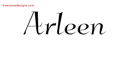 Elegant Name Tattoo Designs Arleen Free Graphic