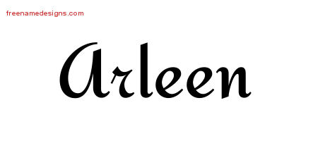 Calligraphic Stylish Name Tattoo Designs Arleen Download Free