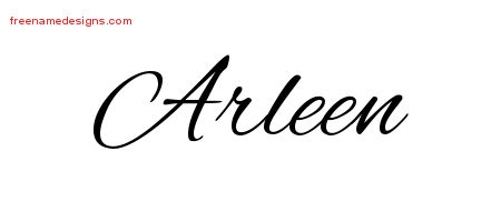 Cursive Name Tattoo Designs Arleen Download Free