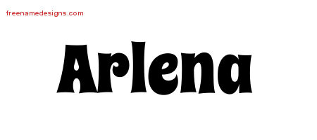 Groovy Name Tattoo Designs Arlena Free Lettering