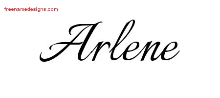 Calligraphic Name Tattoo Designs Arlene Download Free