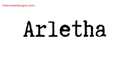 Typewriter Name Tattoo Designs Arletha Free Download
