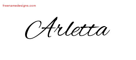 Cursive Name Tattoo Designs Arletta Download Free