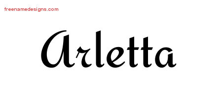 Calligraphic Stylish Name Tattoo Designs Arletta Download Free