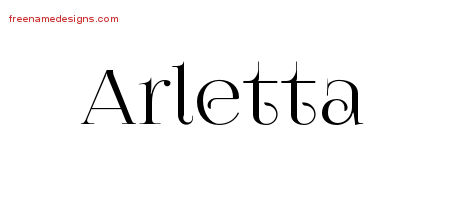 Vintage Name Tattoo Designs Arletta Free Download