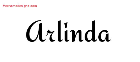 Calligraphic Stylish Name Tattoo Designs Arlinda Download Free