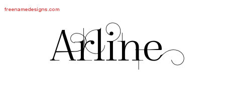 Decorated Name Tattoo Designs Arline Free