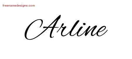 Cursive Name Tattoo Designs Arline Download Free