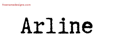 Typewriter Name Tattoo Designs Arline Free Download