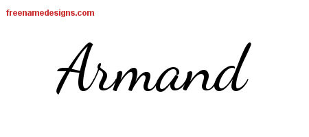 Lively Script Name Tattoo Designs Armand Free Download