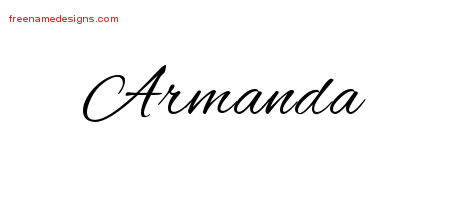 Cursive Name Tattoo Designs Armanda Download Free