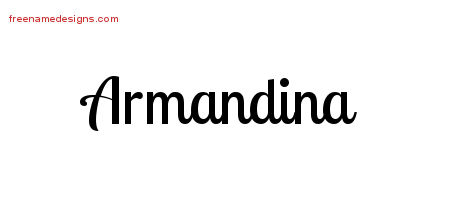 Handwritten Name Tattoo Designs Armandina Free Download