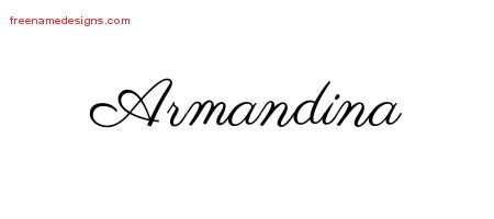 Classic Name Tattoo Designs Armandina Graphic Download