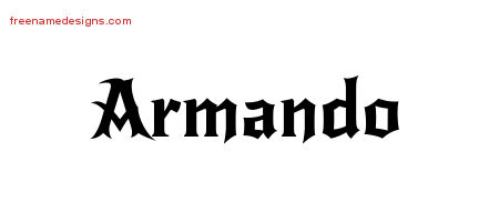 Gothic Name Tattoo Designs Armando Download Free