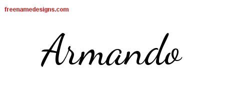 Lively Script Name Tattoo Designs Armando Free Download