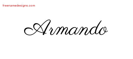 Classic Name Tattoo Designs Armando Printable