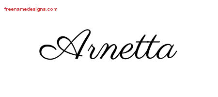 Classic Name Tattoo Designs Arnetta Graphic Download
