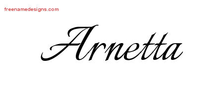 Calligraphic Name Tattoo Designs Arnetta Download Free