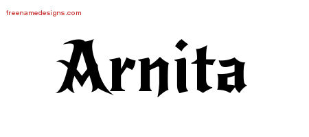 Gothic Name Tattoo Designs Arnita Free Graphic