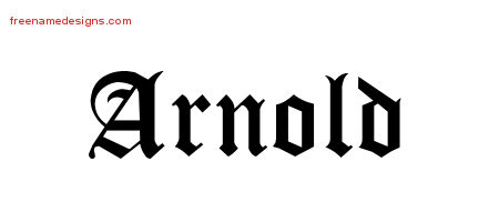 Blackletter Name Tattoo Designs Arnold Printable
