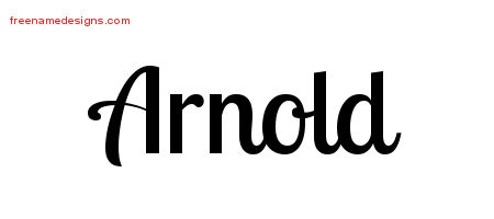 Handwritten Name Tattoo Designs Arnold Free Printout