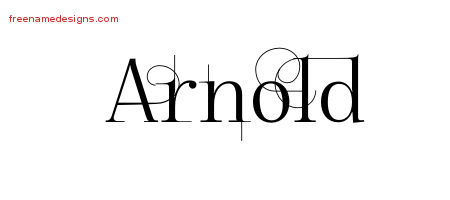 Decorated Name Tattoo Designs Arnold Free Lettering