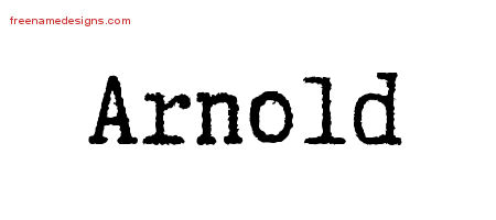 Typewriter Name Tattoo Designs Arnold Free Printout