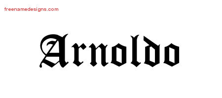 Blackletter Name Tattoo Designs Arnoldo Printable