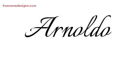 Calligraphic Name Tattoo Designs Arnoldo Free Graphic