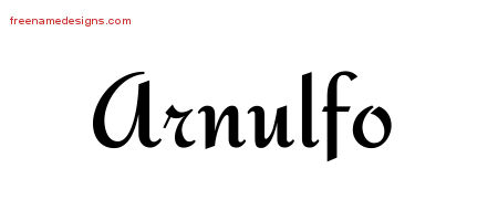 Calligraphic Stylish Name Tattoo Designs Arnulfo Free Graphic