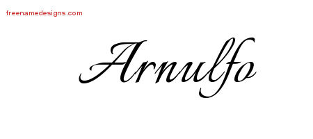 Calligraphic Name Tattoo Designs Arnulfo Free Graphic