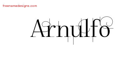 Decorated Name Tattoo Designs Arnulfo Free Lettering