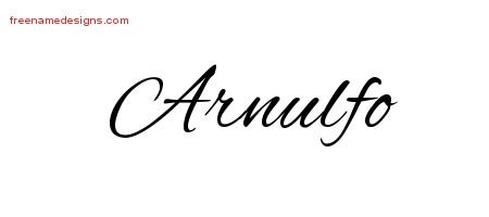 Cursive Name Tattoo Designs Arnulfo Free Graphic