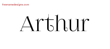 Vintage Name Tattoo Designs Arthur Free Printout