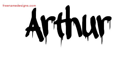 Graffiti Name Tattoo Designs Arthur Free Lettering