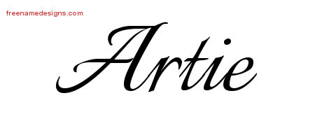 Calligraphic Name Tattoo Designs Artie Download Free
