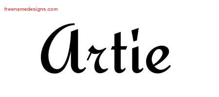 Calligraphic Stylish Name Tattoo Designs Artie Download Free