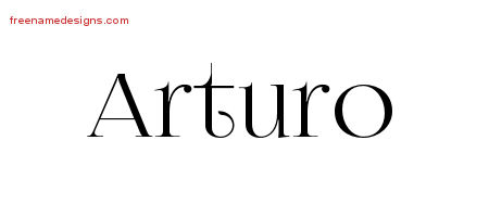 Vintage Name Tattoo Designs Arturo Free Printout