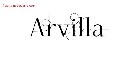 Decorated Name Tattoo Designs Arvilla Free