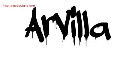 Graffiti Name Tattoo Designs Arvilla Free Lettering
