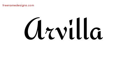 Calligraphic Stylish Name Tattoo Designs Arvilla Download Free Calligraphic Stylish Name Tattoo Designs Arvilla Download Free