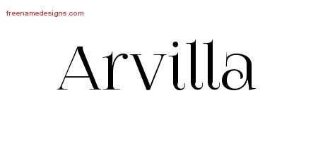 Vintage Name Tattoo Designs Arvilla Free Download