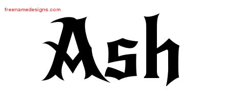 Gothic Name Tattoo Designs Ash Download Free